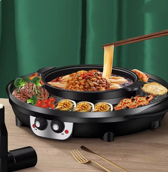 Hot Pot Barbecue All-in-one Pot Household Multi-functional Barbecue Plate - Image 4