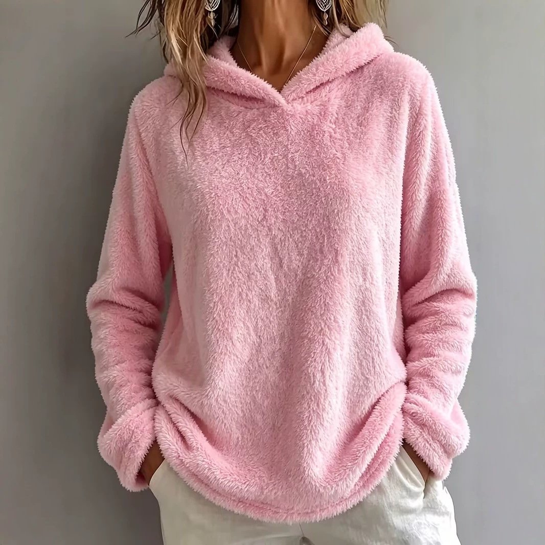 Casual Fashion Solid Color Long-sleeved Sweater - Image 3