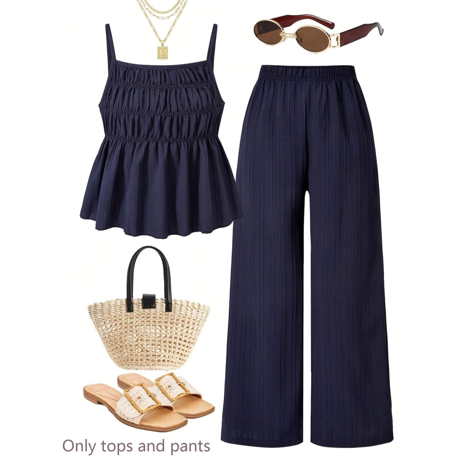 Camisole And Wide-leg Pants Set - Image 5