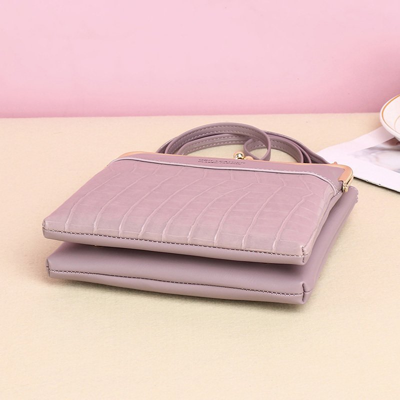 Lock Shoulder Bags Women Alligator Pattern Crossbody Phone Bag - Image 9