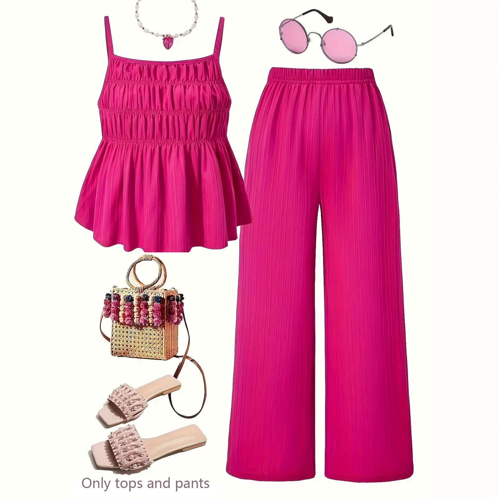 Camisole And Wide-leg Pants Set - Image 2