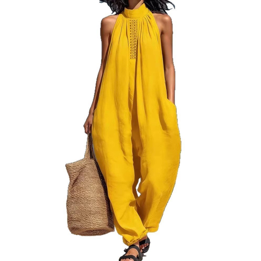Women's Sleeveless Casual Loose Jumpsuit - Image 4