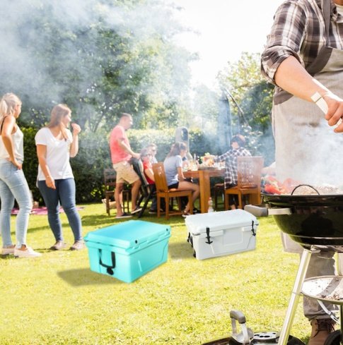 Hot Selling Blue Color 65QT Outdoor Cooler Fish Ice Chest Box Popular Camping Cooler Box - Image 5