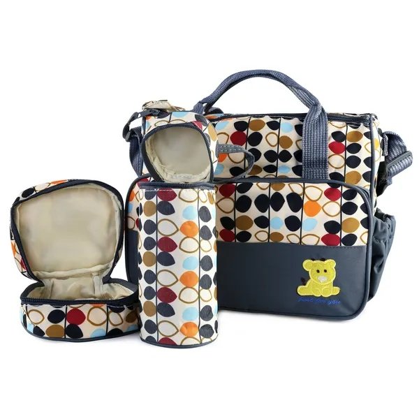 5PCS Baby Nappy Diaper Bags Set Mummy Diaper Shoulder Bags W - Image 3