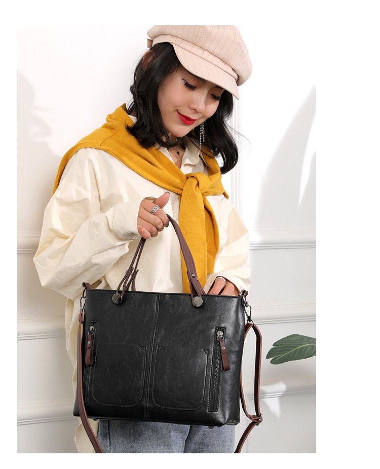 Retro Large-capacity Handbags Simple Crossbody Shoulder Bags For Women - Image 9