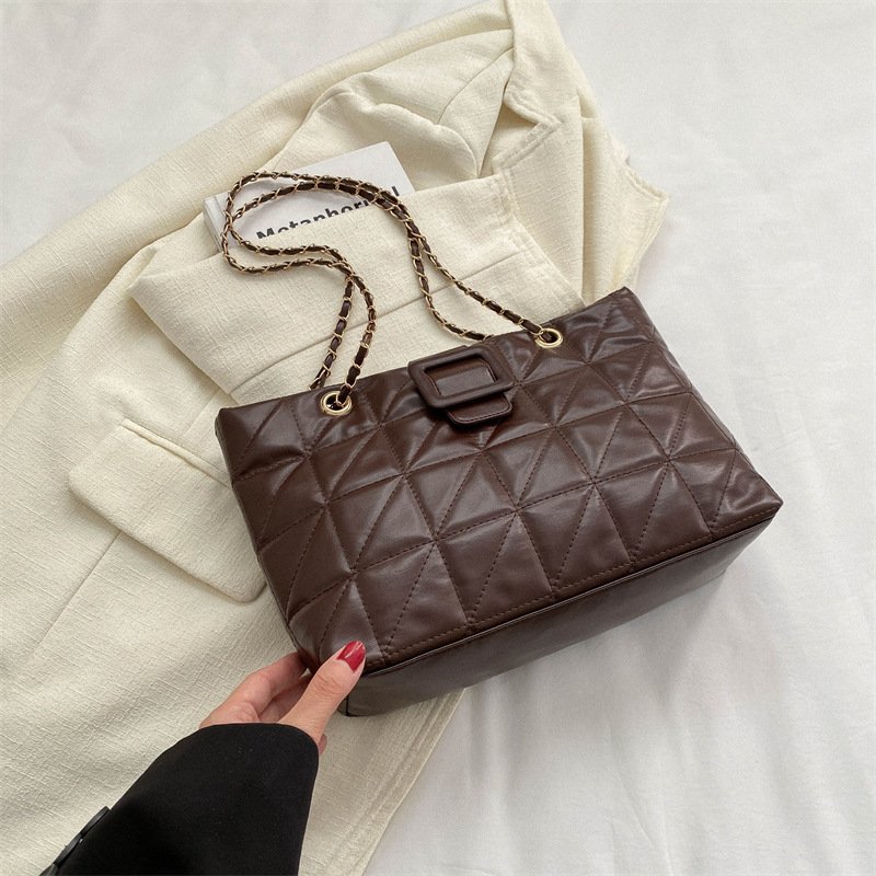 Women Shoulder Bags New Trendy Chic Chanel-style Rhombus Chain Bag - Image 9