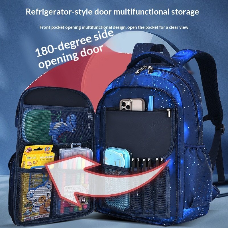 New Schoolbag For Primary School Students Male Side Refrigerator Open Large Capacity Children's Bags Grade - Image 10