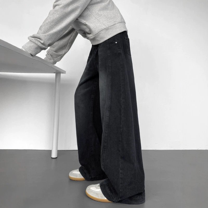 Casual Loose-fit Wide-leg Pants For Men - Image 7