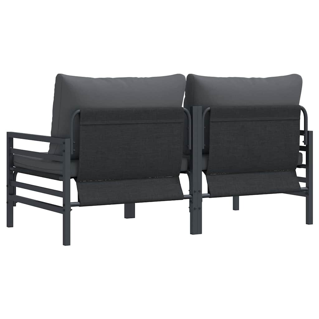 Garden Furniture with Cushions, Anthracite - Image 9