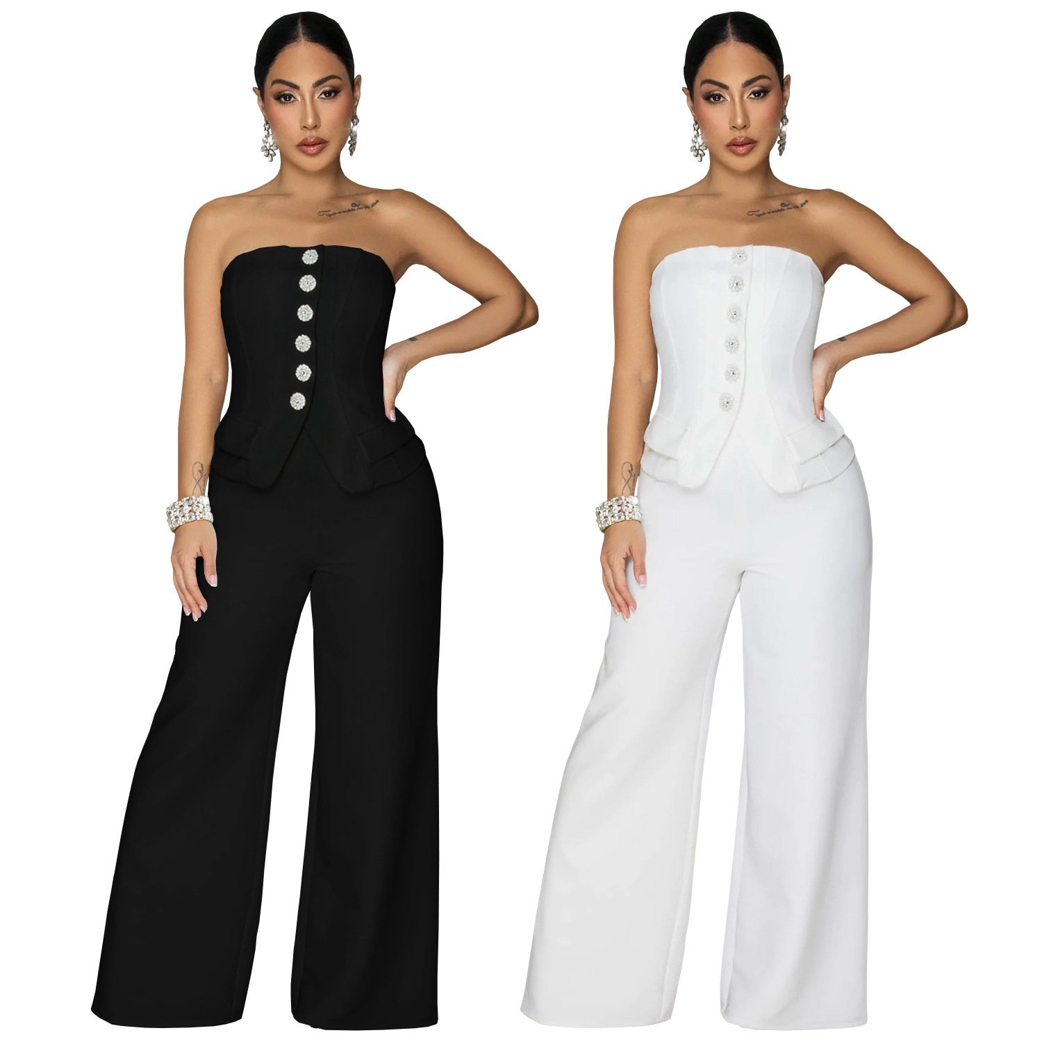 Women's Strapless Backless Jumpsuit - Image 4