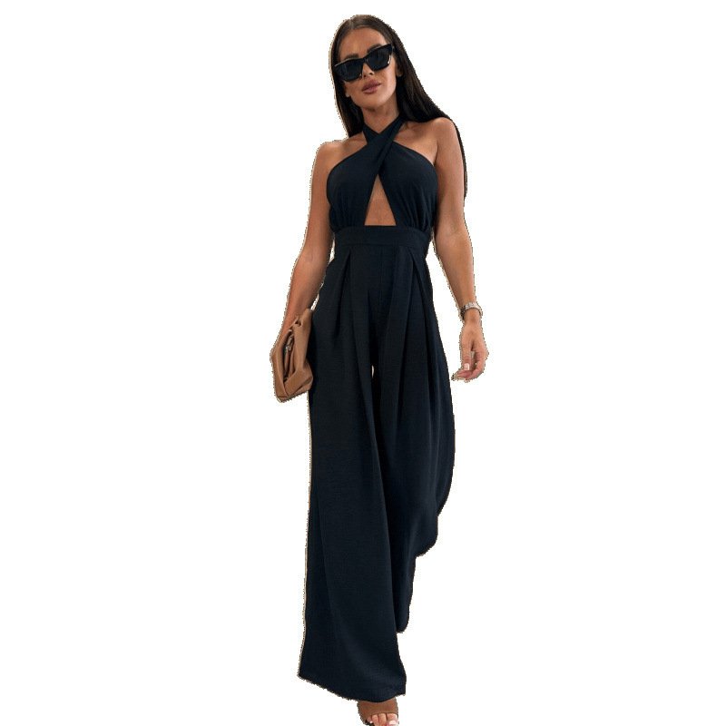 Sexy Halter-neck Waist Backless Jumpsuit - Image 9