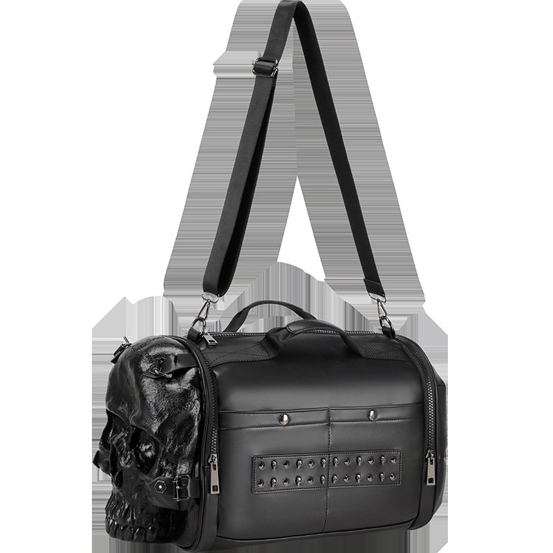 Three-dimensional Trendy Cool Skull Single Room Crossbody Portable Travel Bags - Image 6