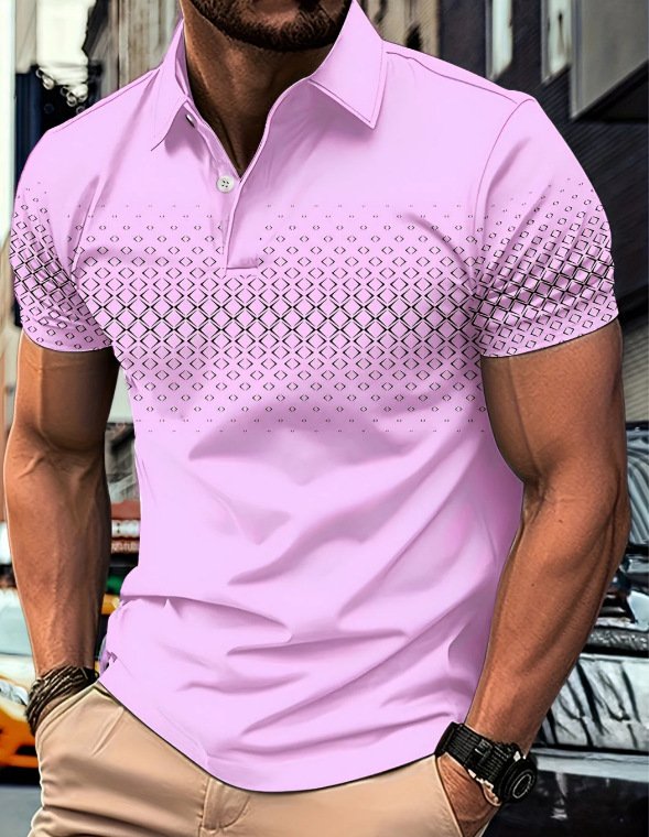 Men's Casual Button-down Polo Shirt - Image 4