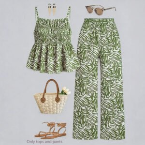 Camisole And Wide-leg Pants Set