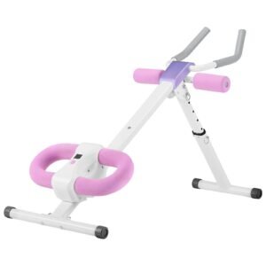 AB Workout Machine, Ab Workout Equipment At Home Gym, Core & Abdominal Trainers For Women, 330 Lbs Weight Capacity Strength Training Ab Cruncher, Foldable Adjustable Fitness Exerciser