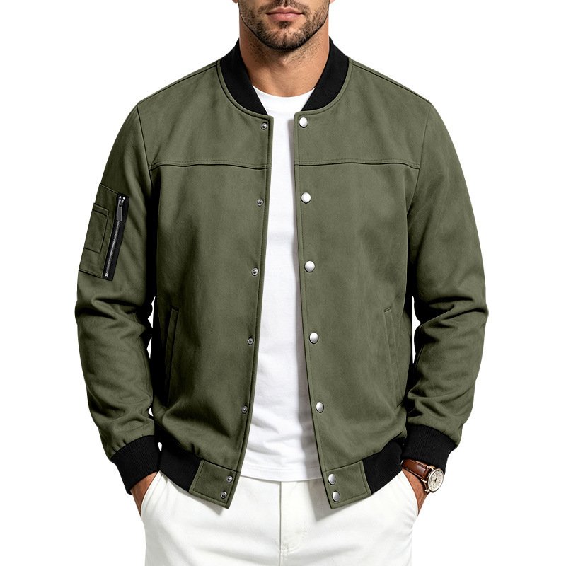 Men's Suede-Blend Casual Jacket - Image 9