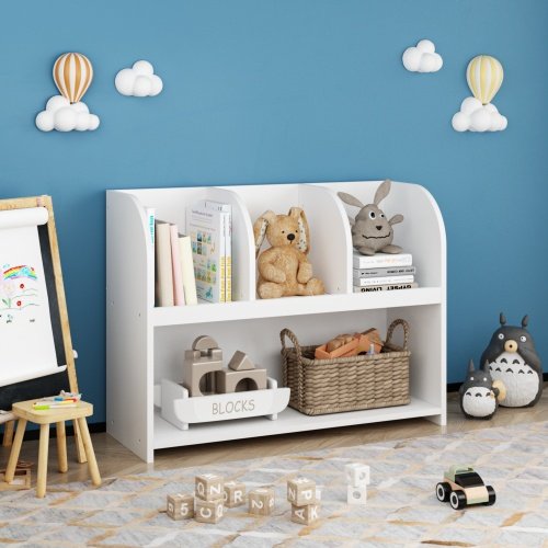 Kids Bookcase With 4 Compartments - Image 8