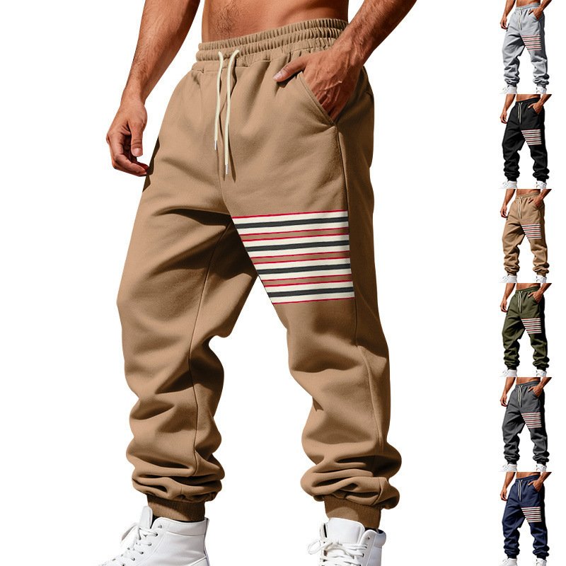 Mens Fleece-lined Loose-fit Jogger Pants - Image 5