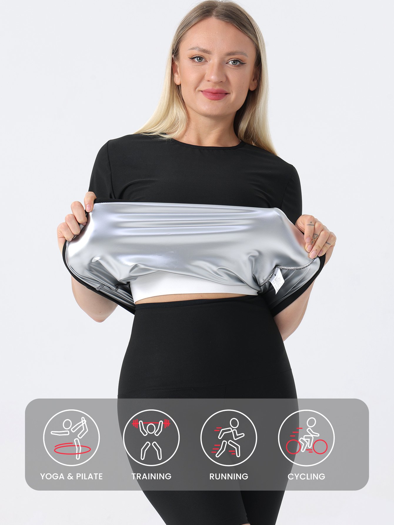 Women's Heat Trapping Sauna Shirt - Sweat Vest Compression Shapewear - Sauna Suit Top - Sweat More & Look Great - Image 8
