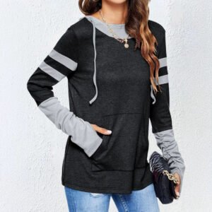 European And American Womens Hooded Long-sleeve Clothing