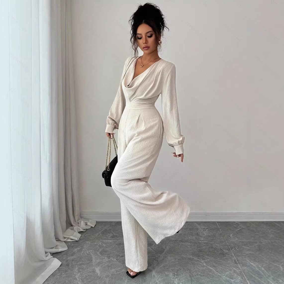 Women's Long-Sleeve Jumpsuit