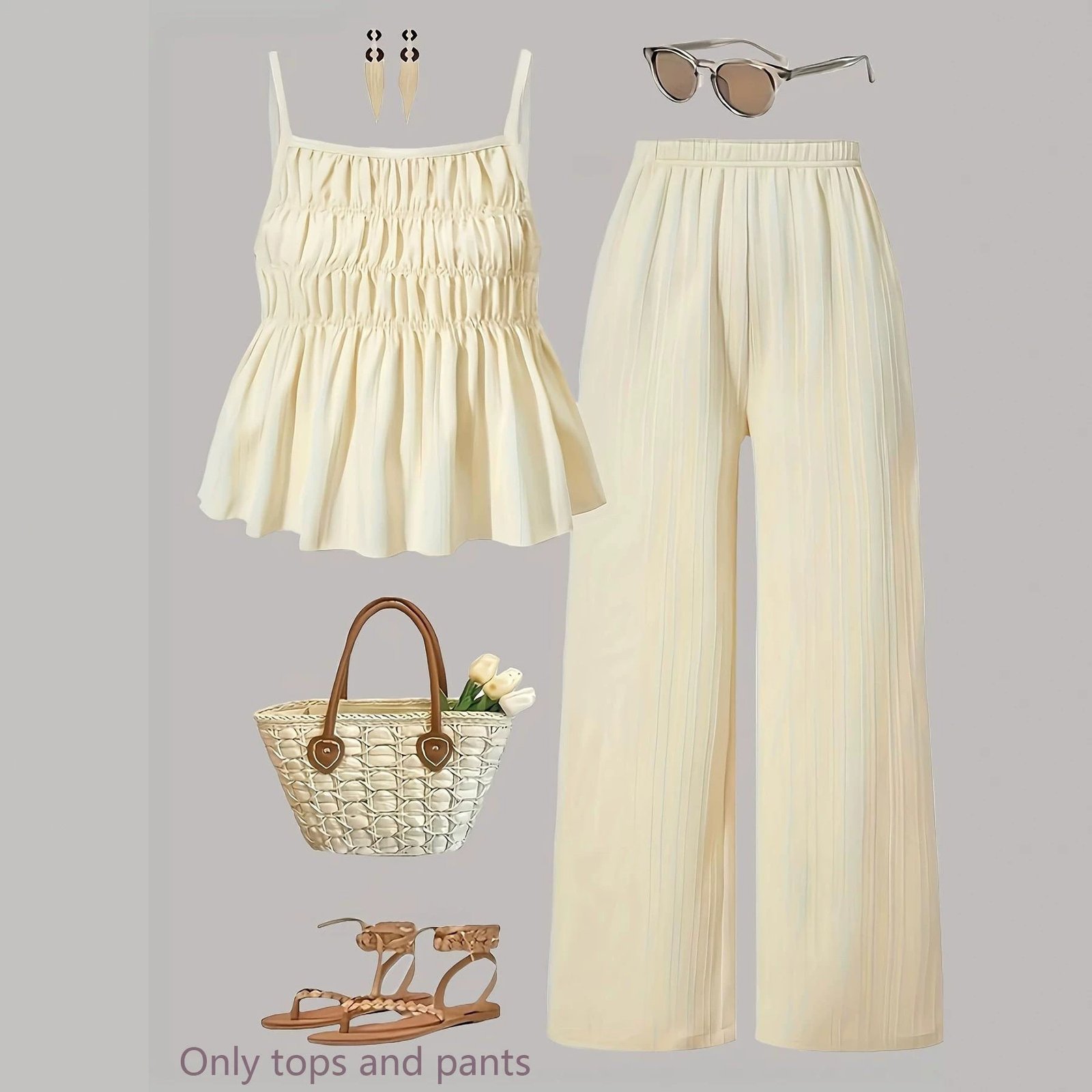 Camisole And Wide-leg Pants Set - Image 8
