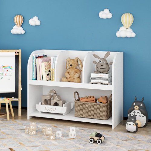 Kids Bookcase With 4 Compartments - Image 6
