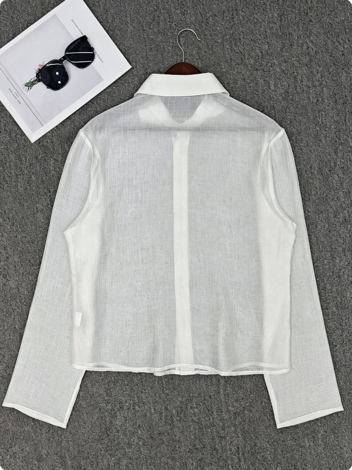Men's Cropped Sheer Shirt With A Midriff-baring Fit - Image 6
