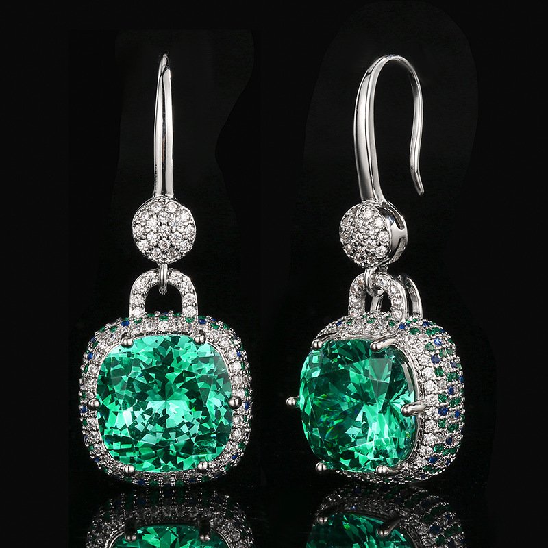 Paru Sapphire Vintage French Style Light Luxury Womens Earrings Jewelry - Image 5