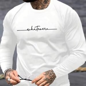 Men's Printed Round Neck Long Sleeve T-shirt
