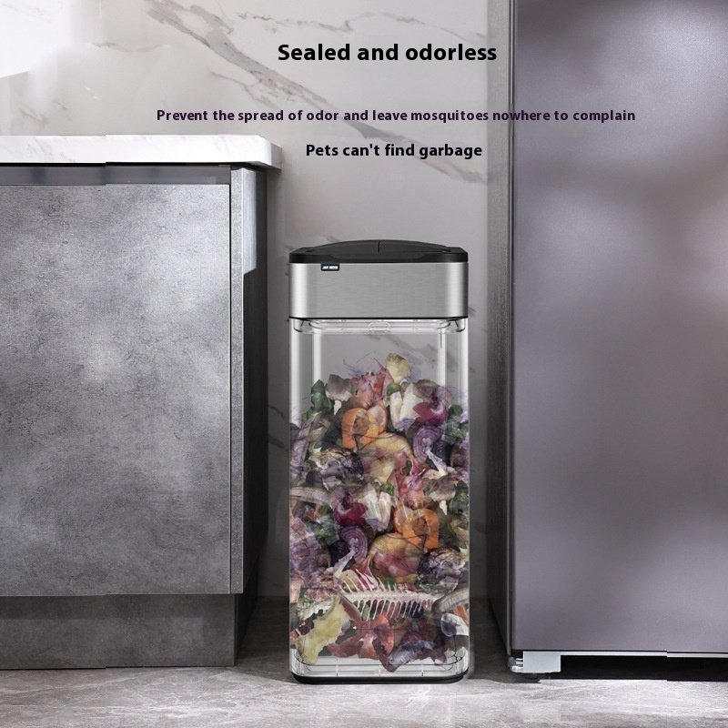 Inductive Ashbin Living Room And Kitchen Large Capacity Deodorant Smart Trash Can - Image 4