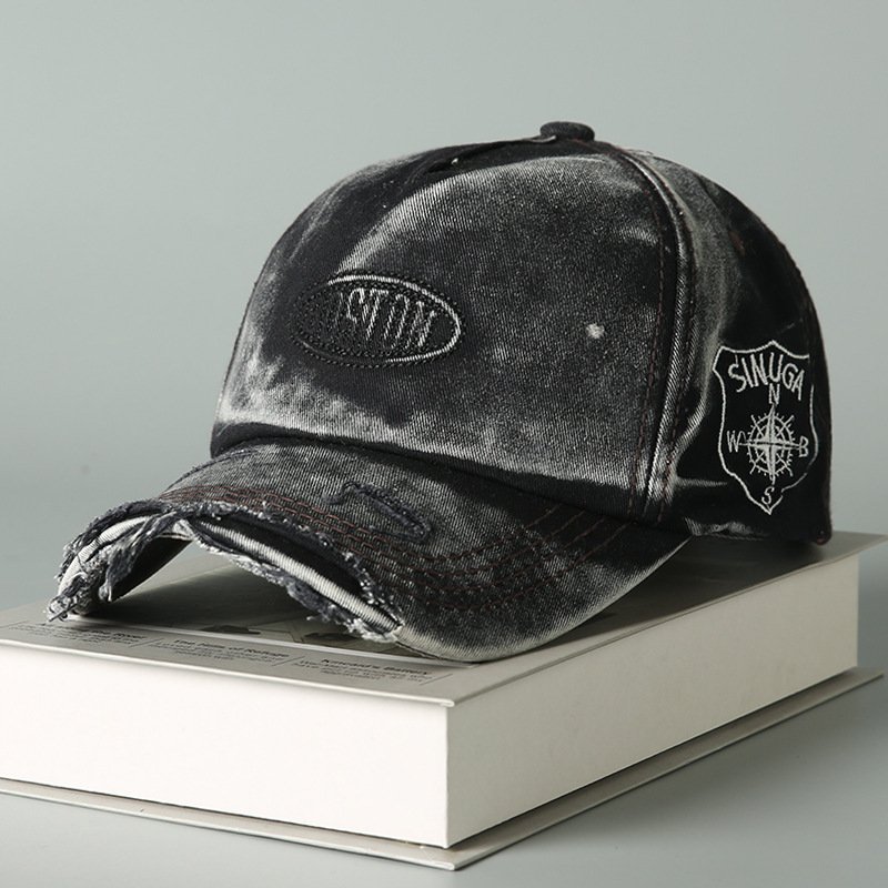 Retro Distressed Ripped Cap - Image 2