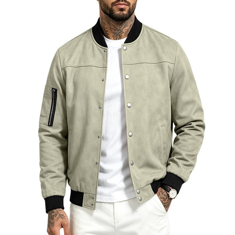 Men's Suede-Blend Casual Jacket - Image 7