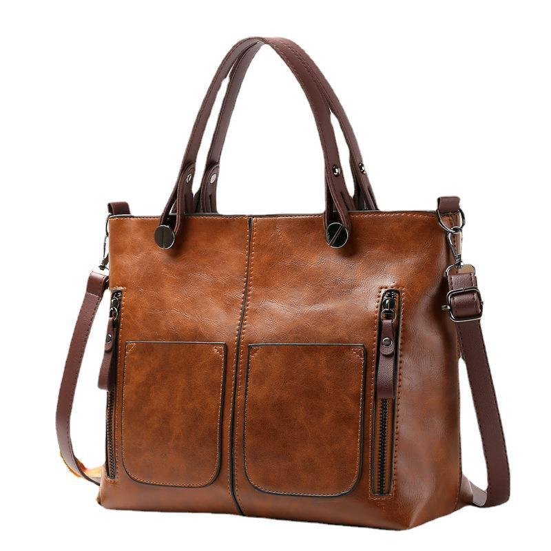 Retro Large-capacity Handbags Simple Crossbody Shoulder Bags For Women - Image 6