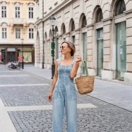 Sexy Buttoned Denim Long Dress - Image 2