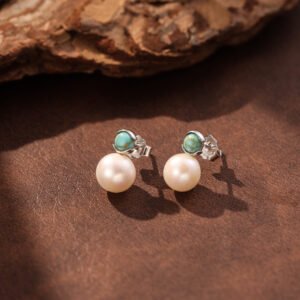 Sleek High-end 925 Silver Earrings With Freshwater Pearls