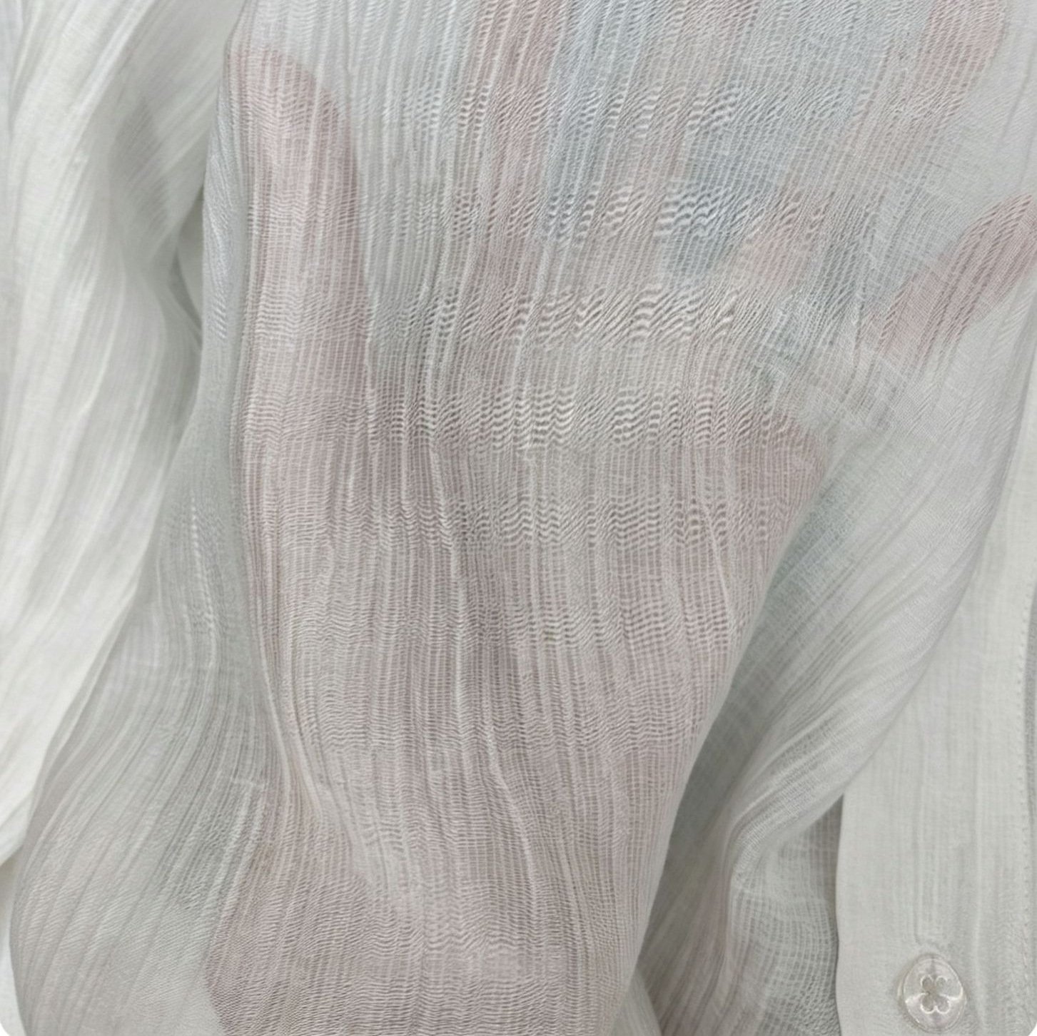 Men's Cropped Sheer Shirt With A Midriff-baring Fit - Image 2