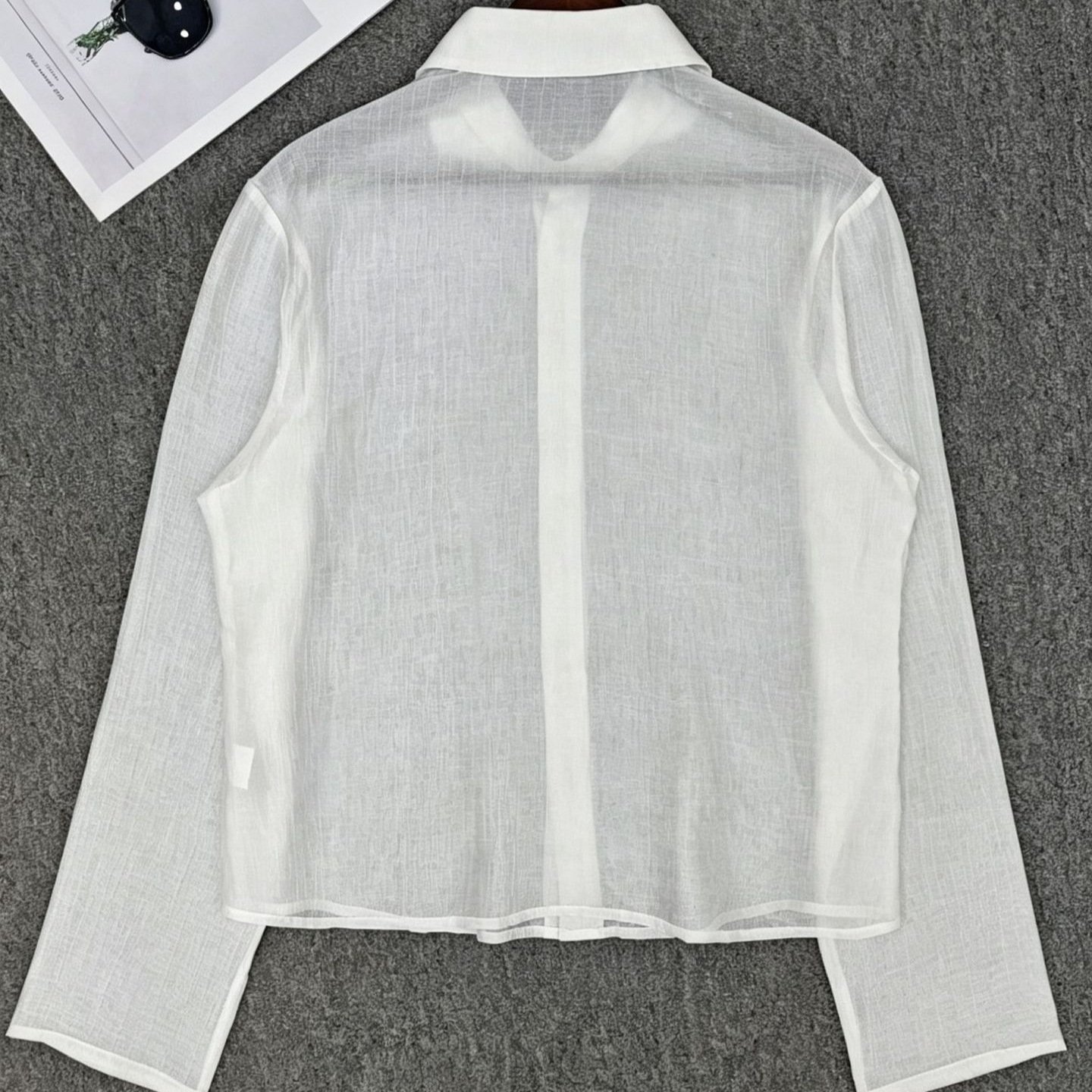 Men's Cropped Sheer Shirt With A Midriff-baring Fit - Image 3