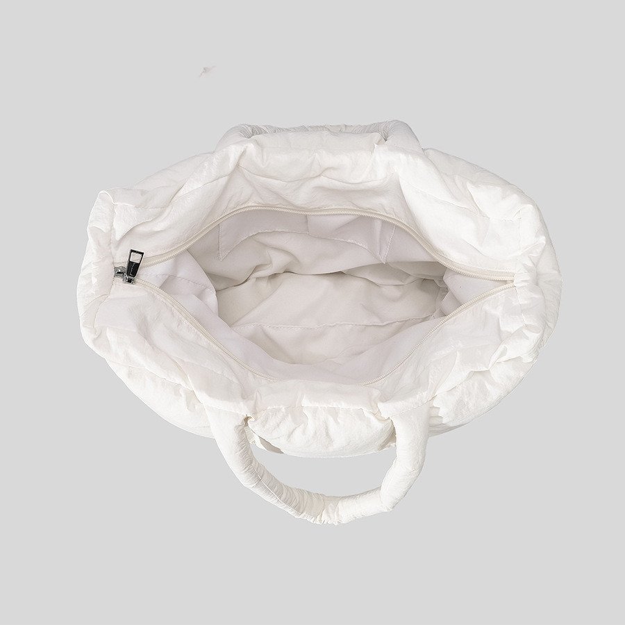 Soft Down Handbag Woman Cotton Dress Bags Filled With Cotton - Image 3
