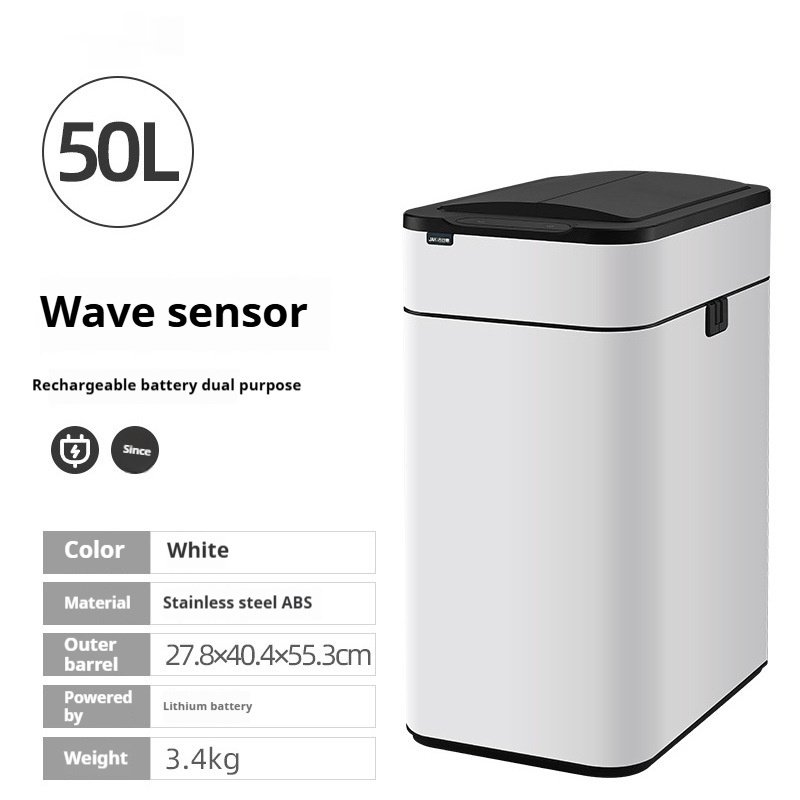 Inductive Ashbin Living Room And Kitchen Large Capacity Deodorant Smart Trash Can - Image 2