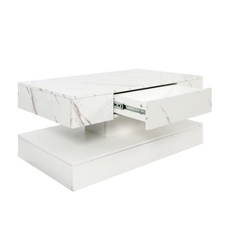 6.93IN High LED Coffee Table,Modern Coffee Table For Living Room,Living Room Tables,Large Living Room Furniture,LED Lights - Image 7