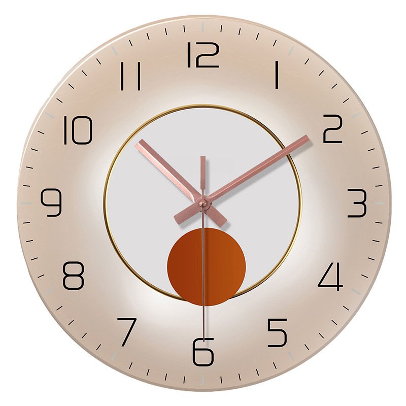 Tempered Glass Wall Clock Mute Living Room Clock Wall-mounted Decorative Clock - Image 6