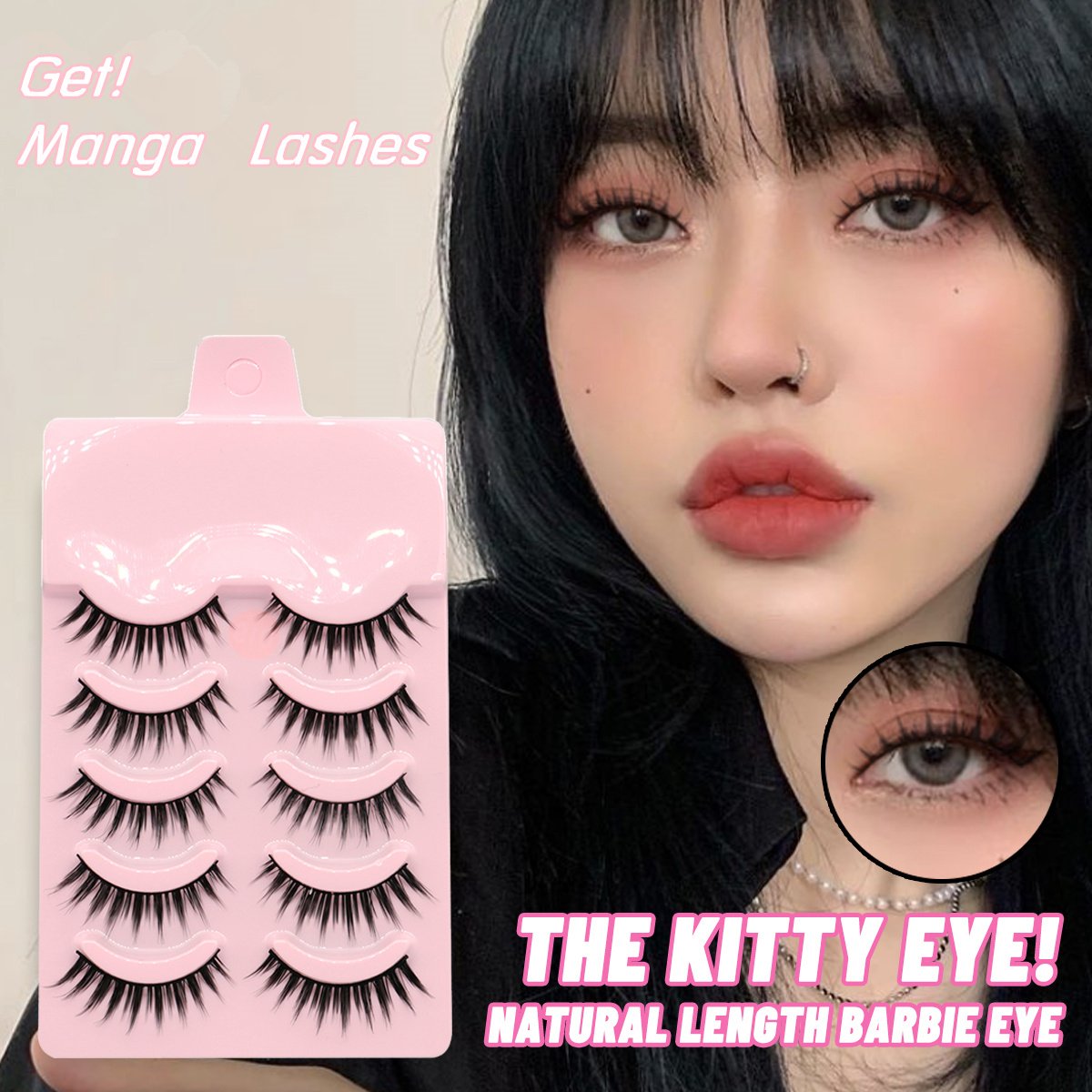 Natural Wispy False Eyelashes - Image 6