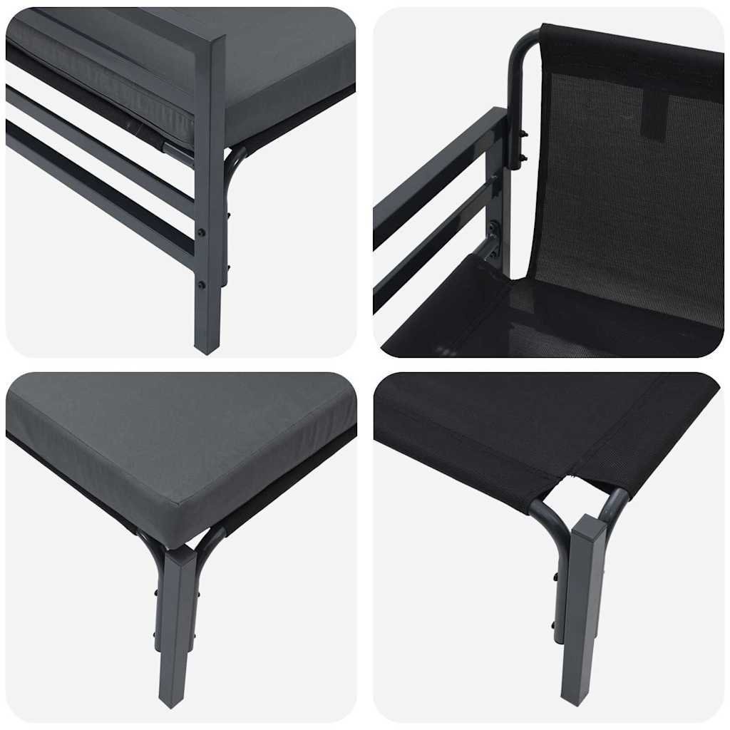 Garden Furniture with Cushions, Anthracite - Image 5