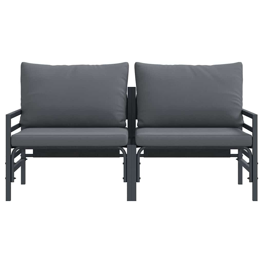 Garden Furniture with Cushions, Anthracite - Image 4