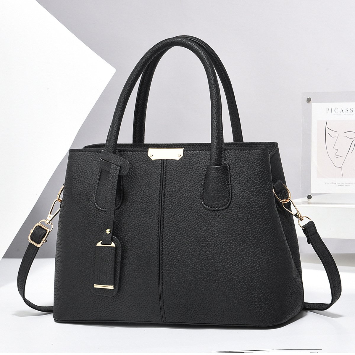 Women PU Leather Handbags Ladies Large Capacity Tote Bag Female Square Shoulder Bags New Fashion Crossbody Bags - Image 4
