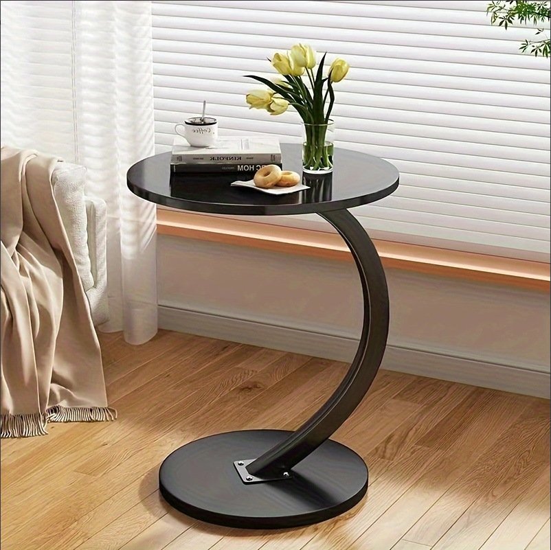 Round Small Coffee Table Living Room Sofa Side Table Bedroom Bedside Table Bedside Table Small Table Movable Coffee Table - Image 3