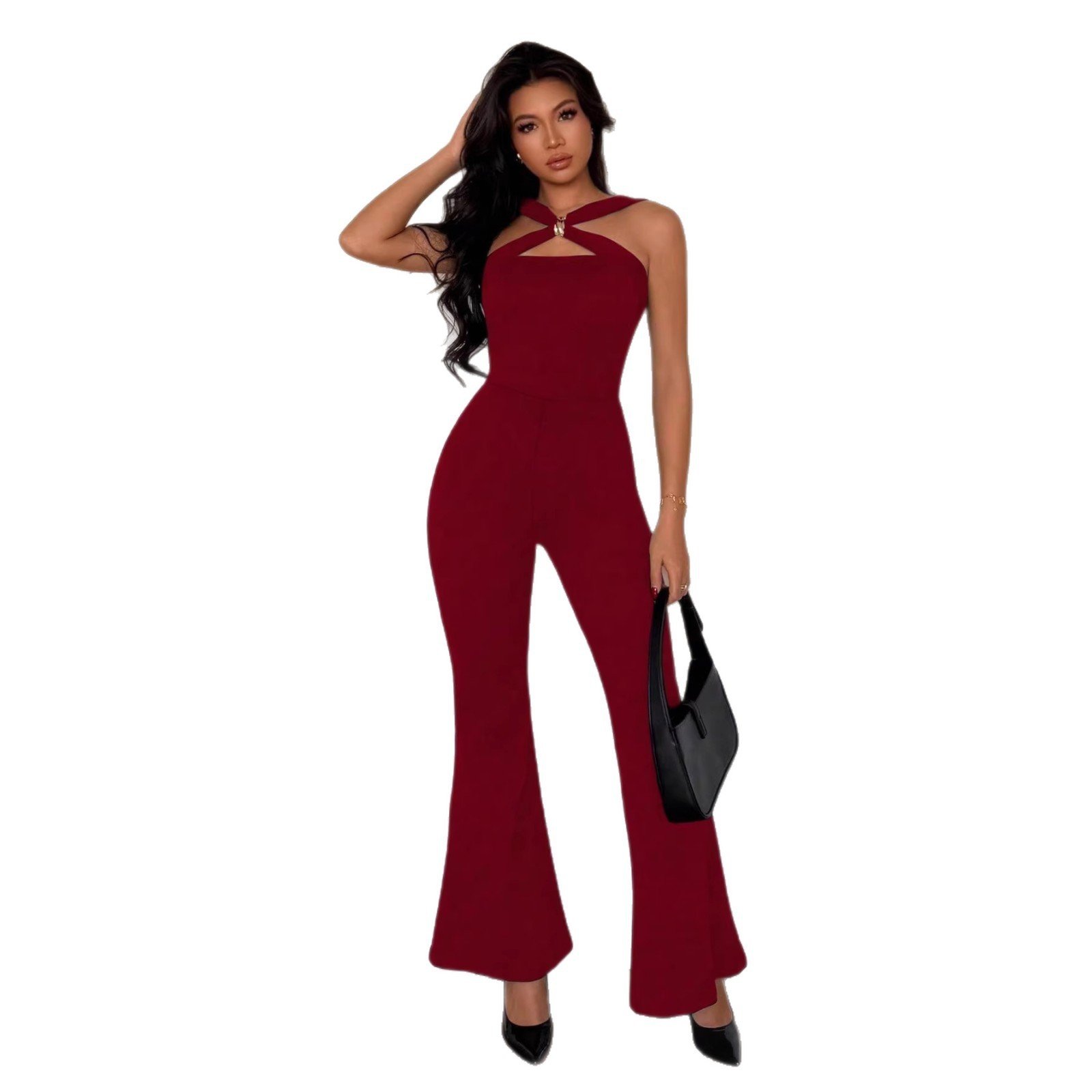 Buckle Flared Jumpsuit - Image 5