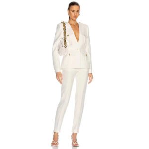 Women's V-neck Business Casual Suit Pants Set