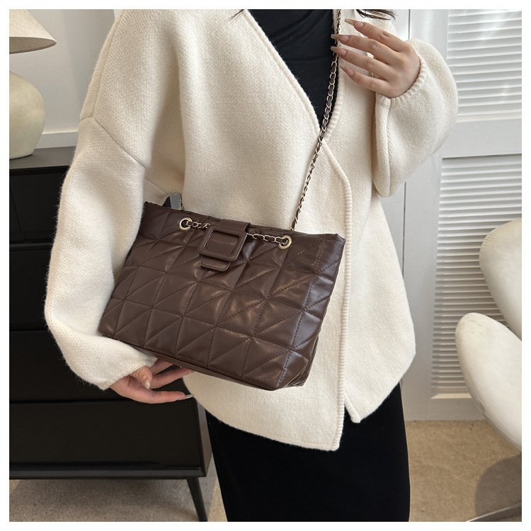 Women Shoulder Bags New Trendy Chic Chanel-style Rhombus Chain Bag - Image 6